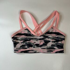 Lululemon Sports Bra Womens 8 Water Bound Wamo Camo Criss Cross Back